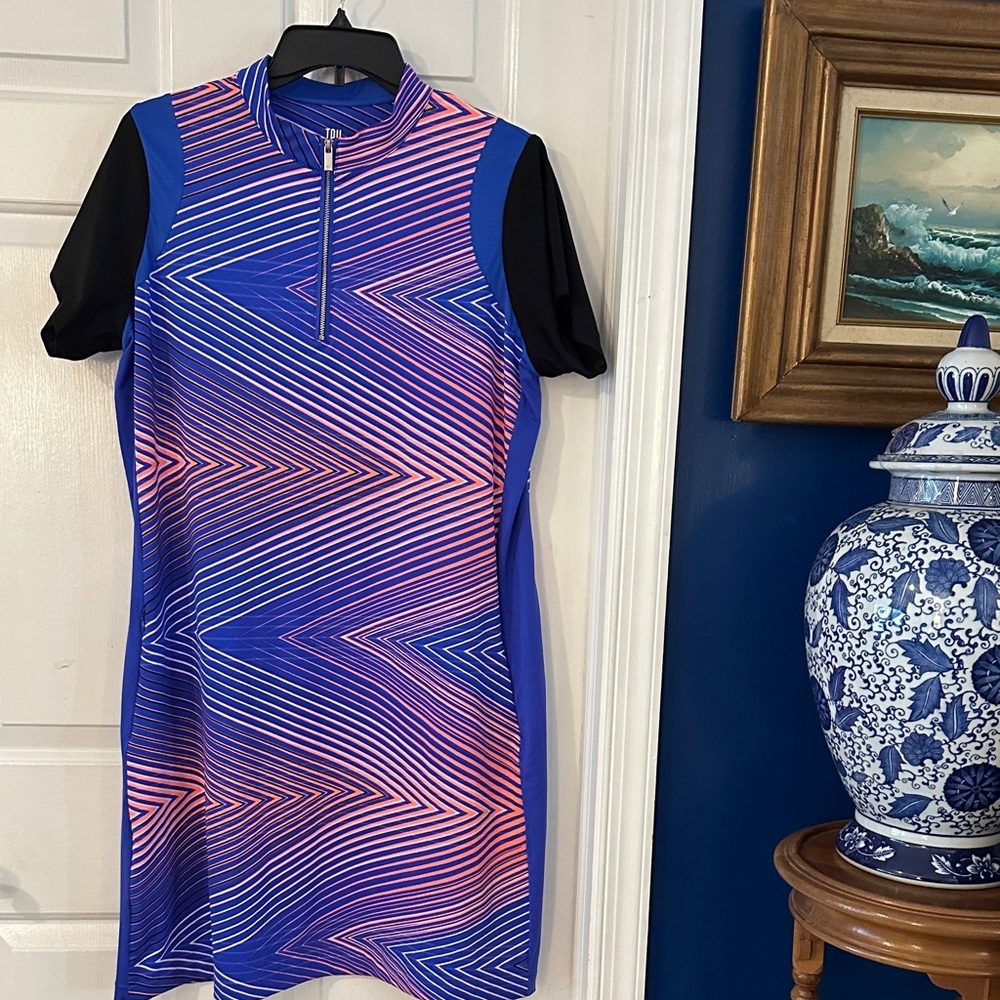 NWOT Women’s Tail Geometric Print Polyester & Spandex Athletic Golf Dress Sz XL